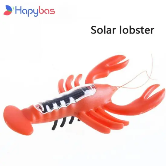 2017 Promotion Juguete Solar shrimp Funny Gadgets Kids Solar Toys Power Energy Lobster Children Teaching Fun Gadget Toy Gift