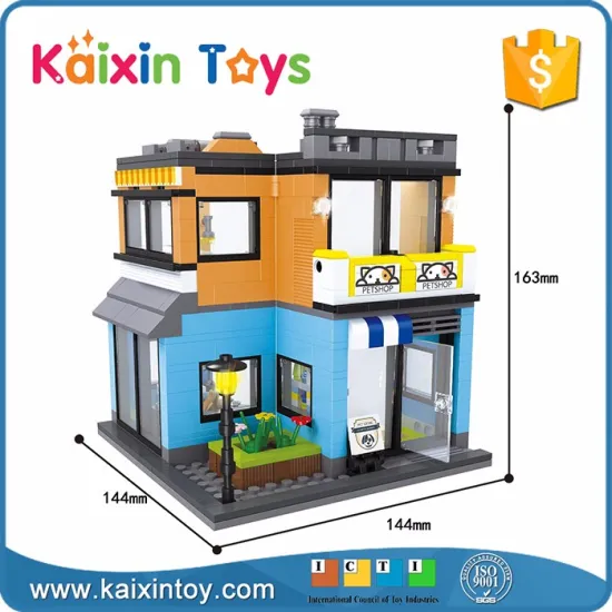 10276834 466PCS non-toxic material pet shop plastic toy novel building block