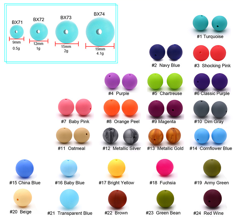 Silicone Round Beads