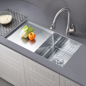 Kitchen Sink with Drainboard Stainless Steel Handmade Sink