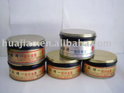 Gold and silver printing ink