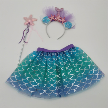Colorful Sequin Mermaid Tutu Skirts for Kids - Summer to Winter Wear
