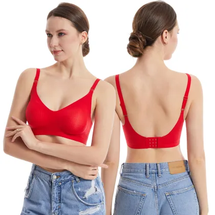 Seamless Nursing Bra Maternity Breastfeeding Bra with Removable Pads