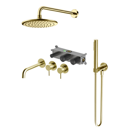 2 Handle Shower Faucet Set With Handheld