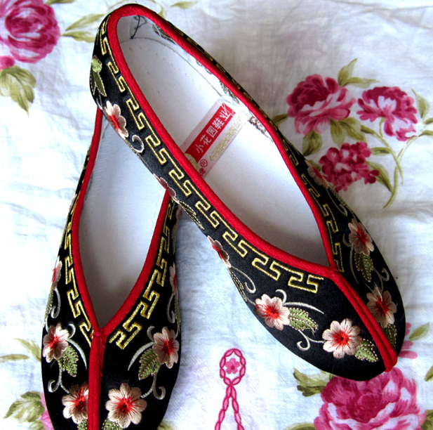 Ancient embroidered shoes