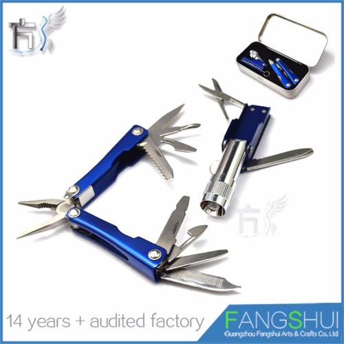 Stainless steel folding multi tool set pliers with knife