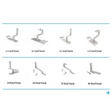 Stainless Steel Adjustable Side Hooks Solar Mounting Structure Stainless Steel Solar Hook Supplier