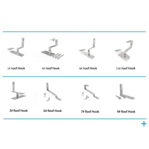 Stainless Steel Adjustable Side Hooks Solar Mounting Structure Stainless Steel Solar Hook Supplier