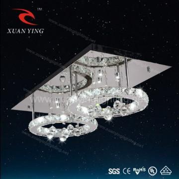 Decorative K9 Crystal Modern Ceiling Lamp With Two Circles
