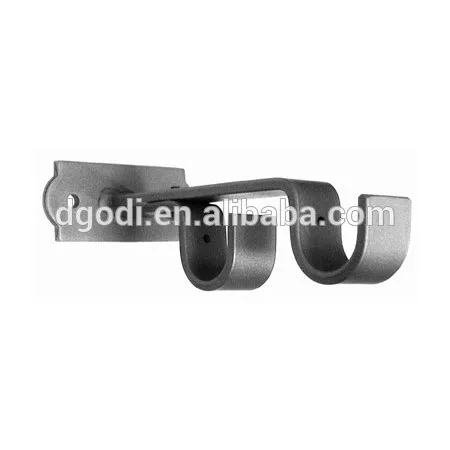 Custom decorative triple double curtain rod brackets