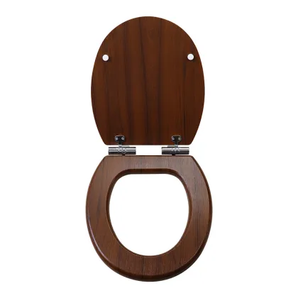 Fanmitrk MDF toilet seat walnut wood grain