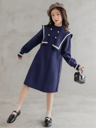 Korean Style Foreign Style Little Girl Girls Dress