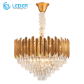 Lampadario da soffitto in metallo con perline LEDER