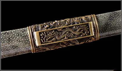 Chinese Ancient Dragon Carving Backswords