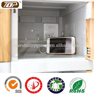 Public cell phone charging locker