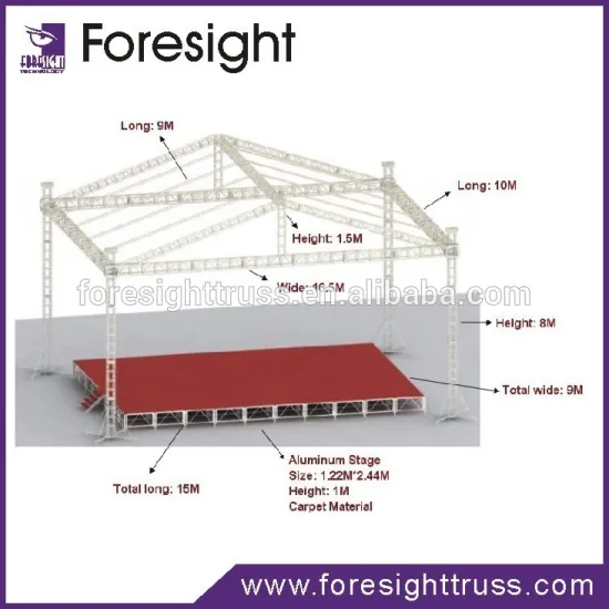Foresight aluminum spigot/bolt truss stage truss box truss