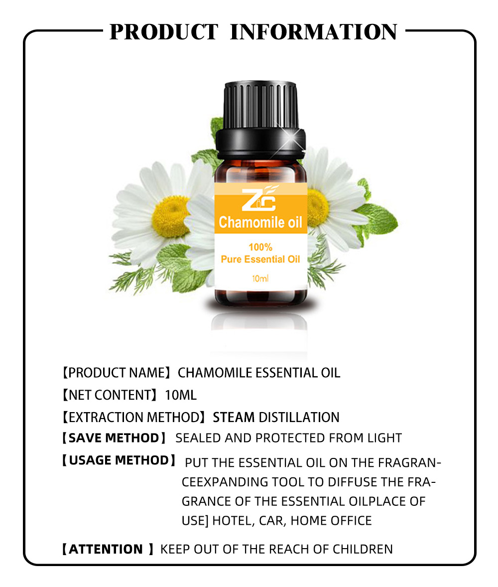 Aceite de manzanilla de aromaterapia 100% de alta calidad