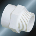 DIN PN10 Suministro de agua Upvc Adaptador macho blanco