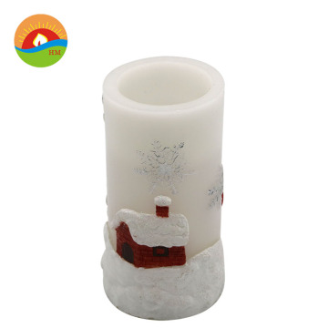 with timer flameless swing flame led wax candle