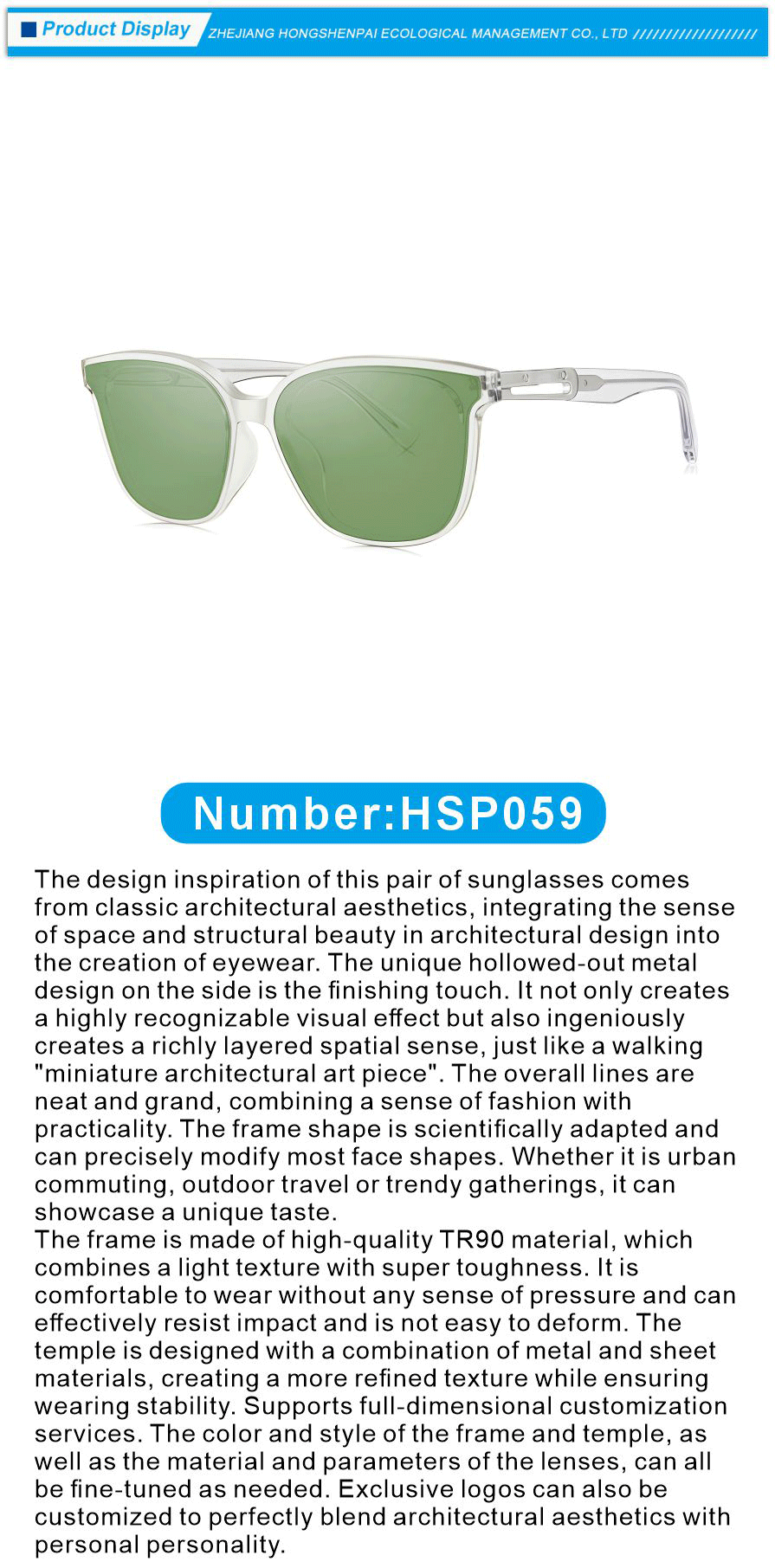 Sustainable Green Sunglasses