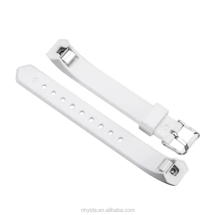 Silicone Rubber Smartwatch Band with Metal Buckle for Fitbit Alta Pedometer Bracelet - 2 Parts Replacement