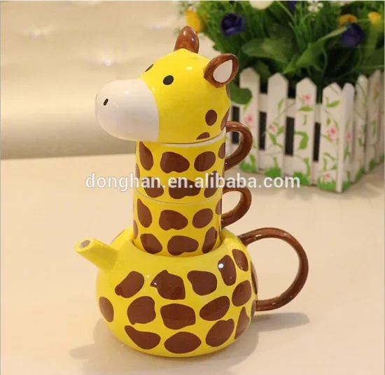 kids like product ceramic stacking tea set