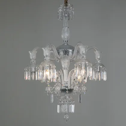 French Style Grand Duplex Villa Crystal Chandelier