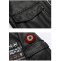 Characteristic Men's Embroidered Leather Jacket Wholesale