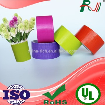 Reinforced patterned custom decorative duct tape with environmental adhesive