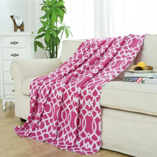 Wholesale Custom 100% polyester soft warm polar fleece blanket  printed winter blankets
