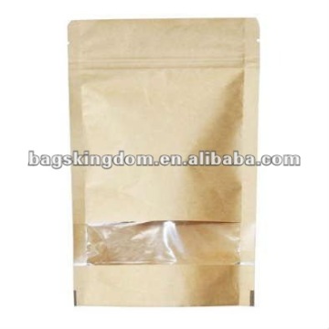 0.5lb Ziptop Stand Up Kraft Paper Pouch