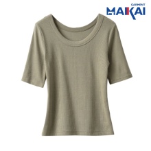 Camiseta de hilos de mujer elegante para mujeres para todos los días