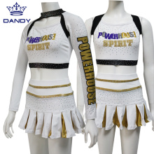 Rhinestone Cheer Uniform för gymnasietävlingstävling