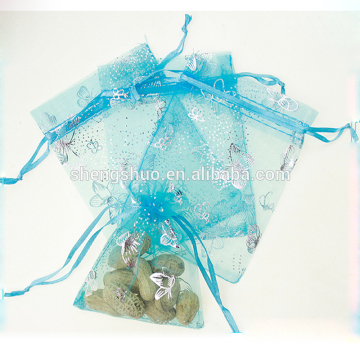 cute organza pouch organza cheap custom printed organza bags with logo ribbon