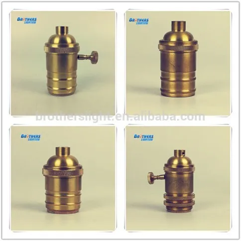 Brass Lampholder with different types, E27, for vintage retro Edison bulb