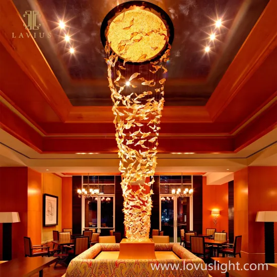 Large-scale custom chandelier for banquet halls and conference rooms Colorful chandelier Project engineering chandeliers Hotel