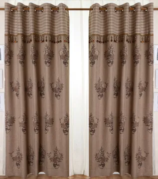 2014 fashionable embroidered dubai curtain fabric