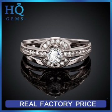 Bottom price new products 10k white gold sapphire ring