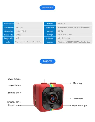 Sport DV Sensor Night Vision Motion DVR