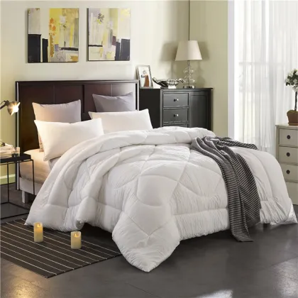 Warm down-filled quilt core for cold winter nights