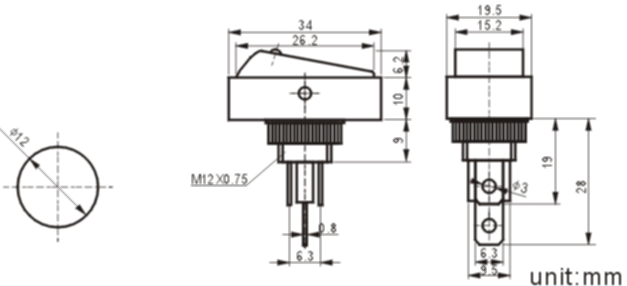 ASW-20D-1 automotive switch