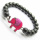 Hematite 8MM Round Beads Stretch Gemstone Bracelet with alloy elephant Piece