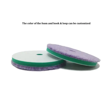 Purple Foamed Wool Buffing Pad - 6 Inch Wool Cutting Pad for Car Polish