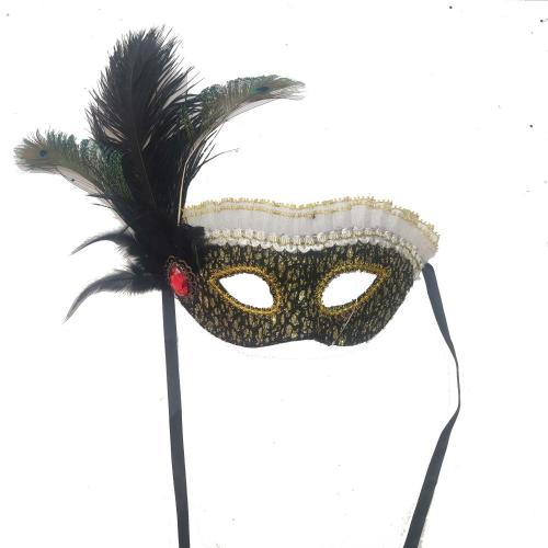 Beautiful Peacock Tail Feather Mask