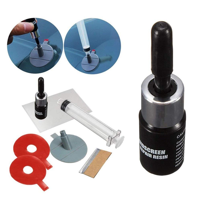 Windshield Repair Kit Cracked Glass Repair Kit To Fix Auto Glass Windshield Crack Chip Scratch