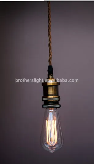 Edison Vintage Light Bulb Pendant Kit | Lamp Holder, Ceiling Rose, Cord & A Bulb