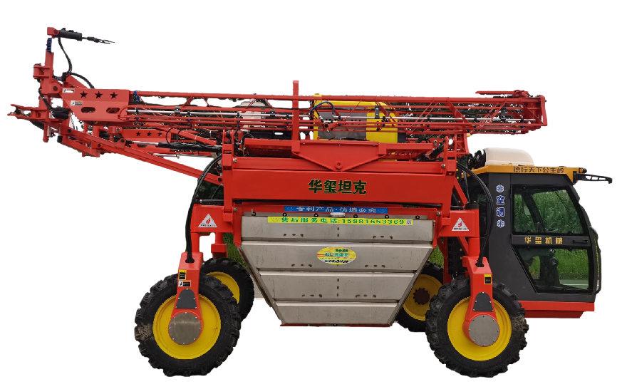 Elevated spraying machine