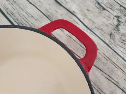 Enamel cast iron cooking pot