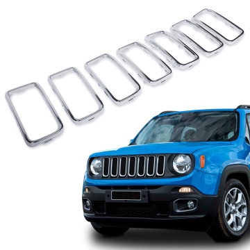 Chrome Molding Decorative Circle Front Grille Insert Kit for Jeep Renegade 2019-2020