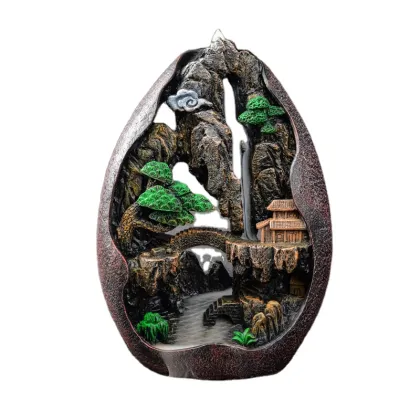 Wholesale Resin Rockery Dragon Backflow Incense Burner for Aromatherapy and Tea Ceremonies